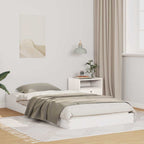 Bettrahmen Weiß 75 x 190 cm Massives Kiefernholz