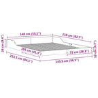 Bettrahmen Wachsbraun 140 x 210 cm Massives Kiefernholz