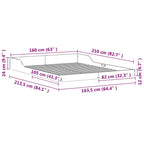 Bettrahmen Wachsbraun 160 x 210 cm Massives Kiefernholz