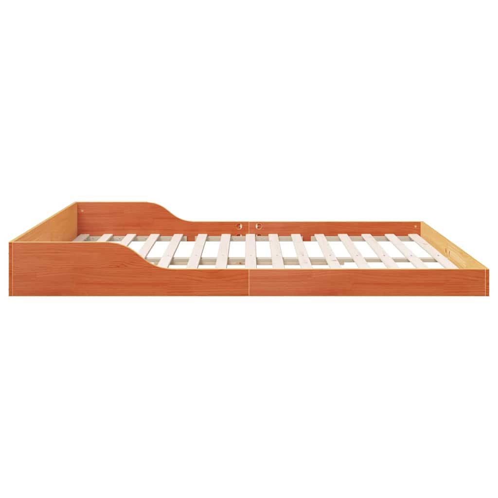 Bettrahmen Wachsbraun 180 x 210 cm Massives Kiefernholz