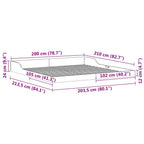 Bettrahmen Braun 200 x 210 cm Massives Kiefernholz