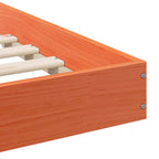 Bettrahmen Wachsbraun 90 x 220 cm Massives Kiefernholz