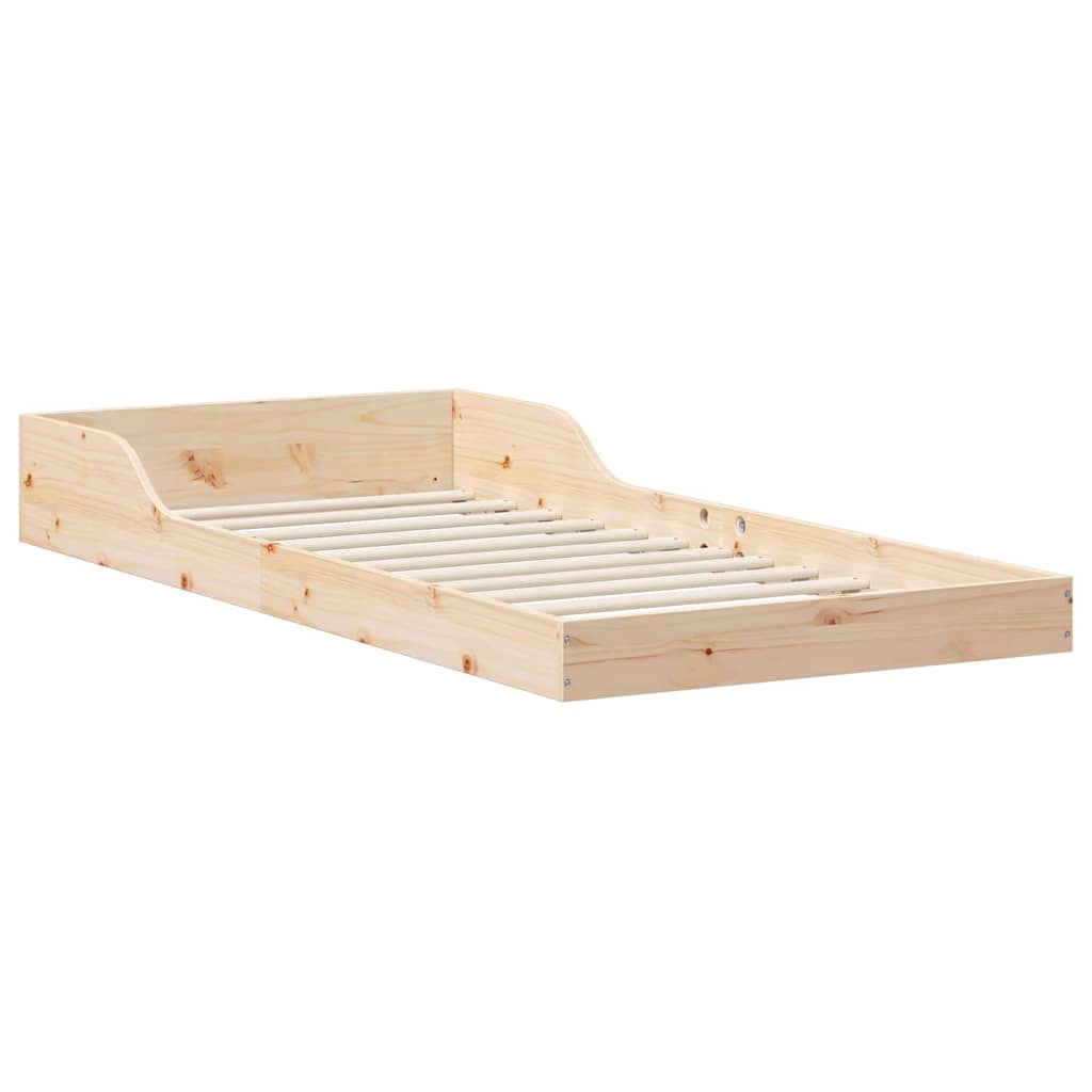 Bettrahmen Natur 100 x 220 cm Massives Kiefernholz