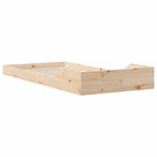 Bettrahmen Natur 100 x 220 cm Massives Kiefernholz