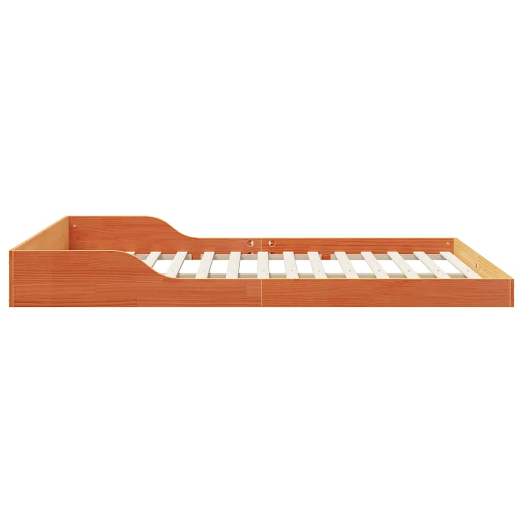 Bettrahmen Wachsbraun 160 x 220 cm Massives Kiefernholz