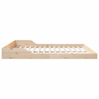 Bettrahmen Braun 200 x 220 cm Massives Kiefernholz