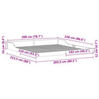 Bettrahmen Braun 200 x 220 cm Massives Kiefernholz