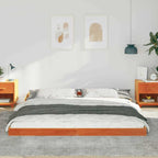 Bettrahmen Wachsbraun 200 x 220 cm Massives Kiefernholz