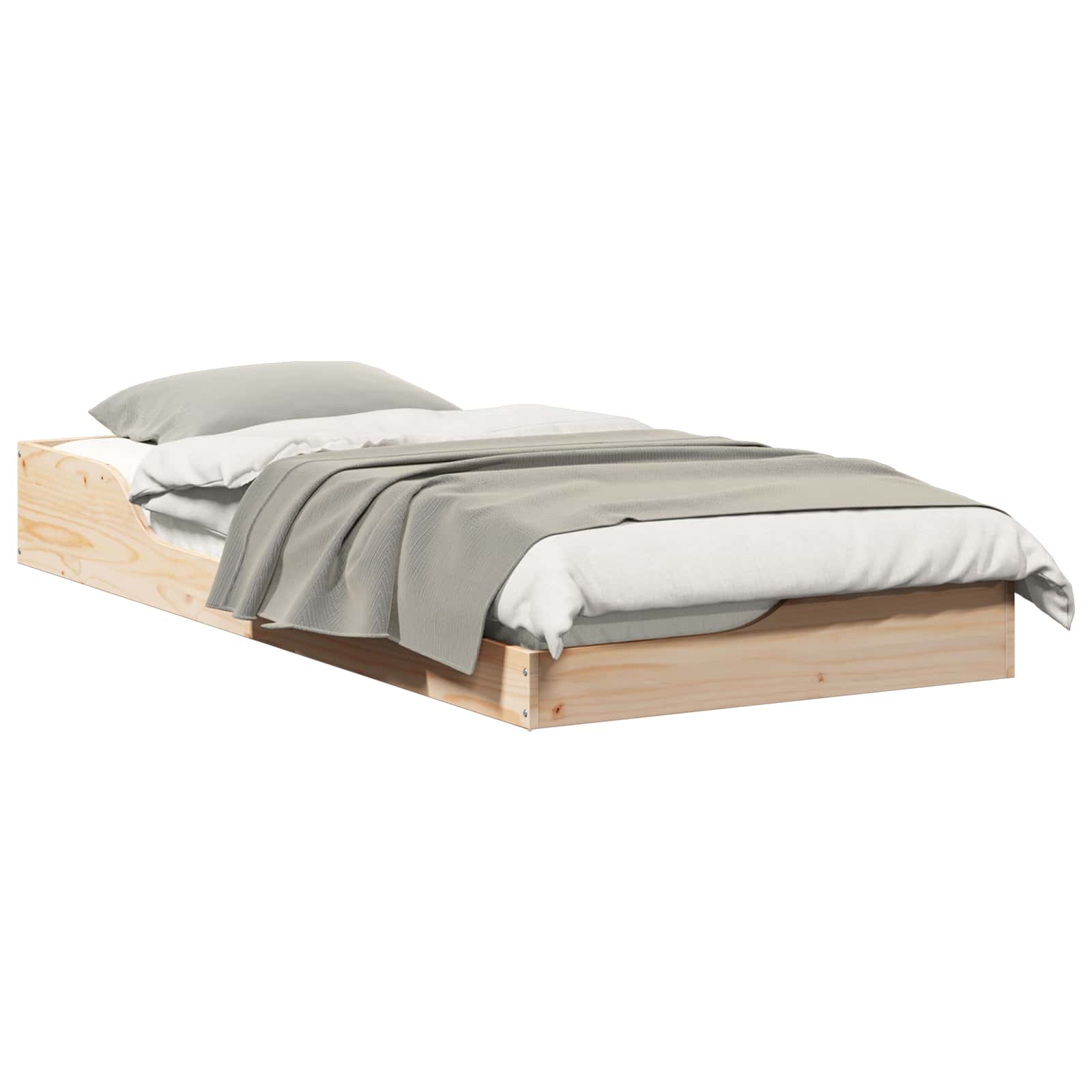 Bettrahmen Braun 80 x 200 cm Massives Kiefernholz