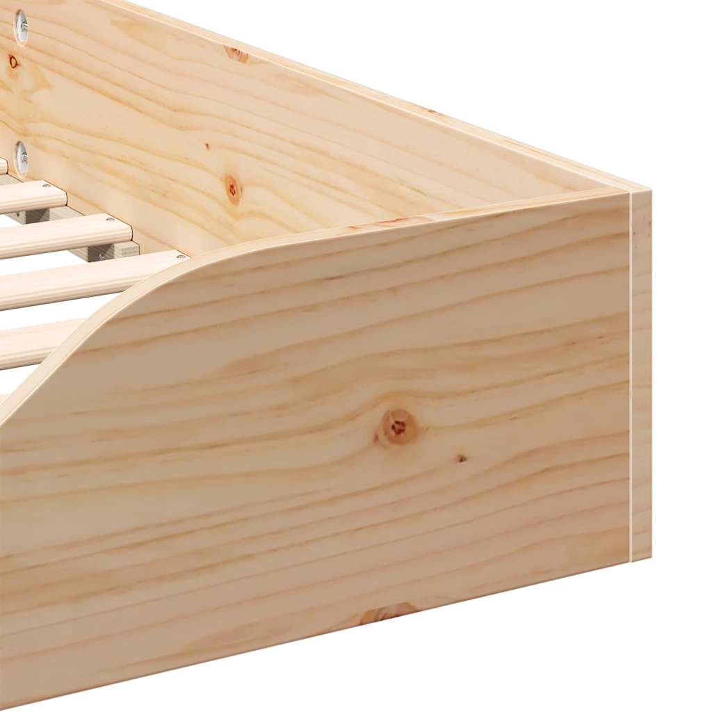 Bettrahmen Braun 80 x 210 cm Massives Kiefernholz