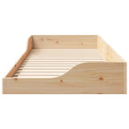 Bettrahmen Braun 80 x 210 cm Massives Kiefernholz