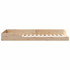 Bettrahmen Braun 80 x 210 cm Massives Kiefernholz