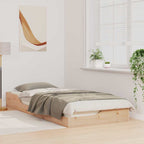 Bettrahmen Braun 90 x 210 cm Massives Kiefernholz