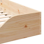 Bettrahmen Braun 90 x 220 cm Massives Kiefernholz