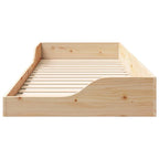 Bettrahmen Braun 90 x 220 cm Massives Kiefernholz