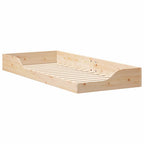 Bettrahmen Braun 100 x 220 cm Massives Kiefernholz