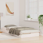 Bettrahmen Weiß 100 x 220 cm Massives Kiefernholz