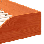 Bettrahmen Wachsbraun 100 x 220 cm Massives Kiefernholz
