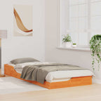 Bettrahmen Wachsbraun 100 x 220 cm Massives Kiefernholz