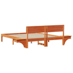 Bettrahmen Wachsbraun 150 x 200 cm Massives Kiefernholz