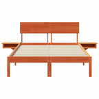 Bettrahmen Wachsbraun 120 x 200 cm Massives Kiefernholz