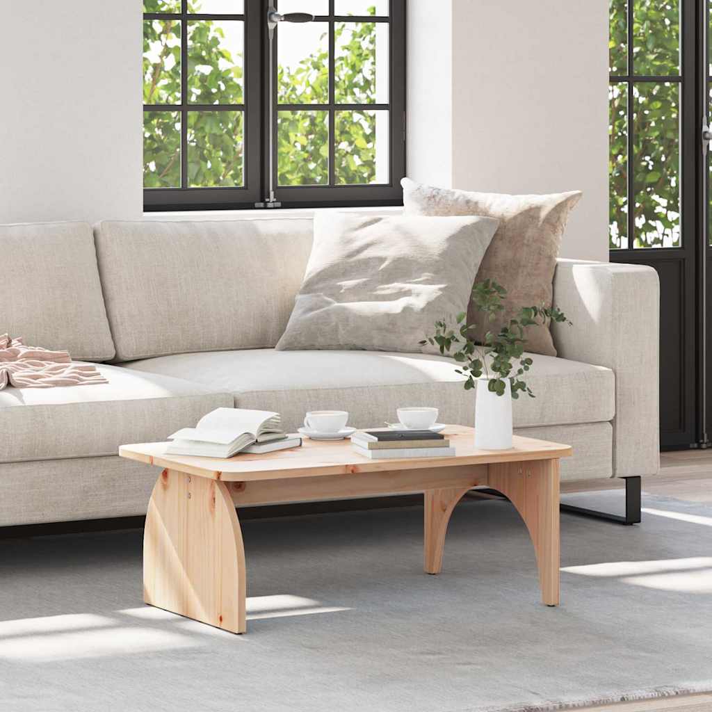 Couchtisch Natur 80 x 50 x 31 cm Massivholz Kiefer
