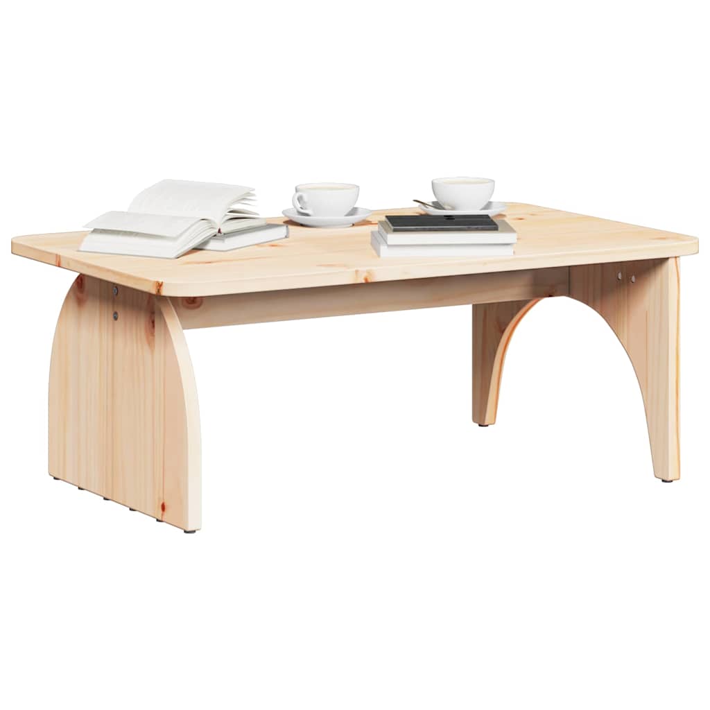 Couchtisch Natur 80 x 50 x 31 cm Massivholz Kiefer