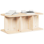 Couchtisch Natur 80 x 39,5 x 33,5 cm Massivholz Kiefer