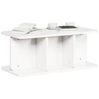 Couchtisch Weiß 80 x 39,5 x 33,5 cm Massivholz Kiefer
