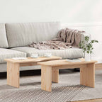 Couchtisch 2 pcs Natur Massivholz Kiefer