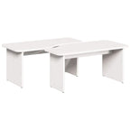 Couchtisch 2 pcs Weiß Massivholz Kiefer