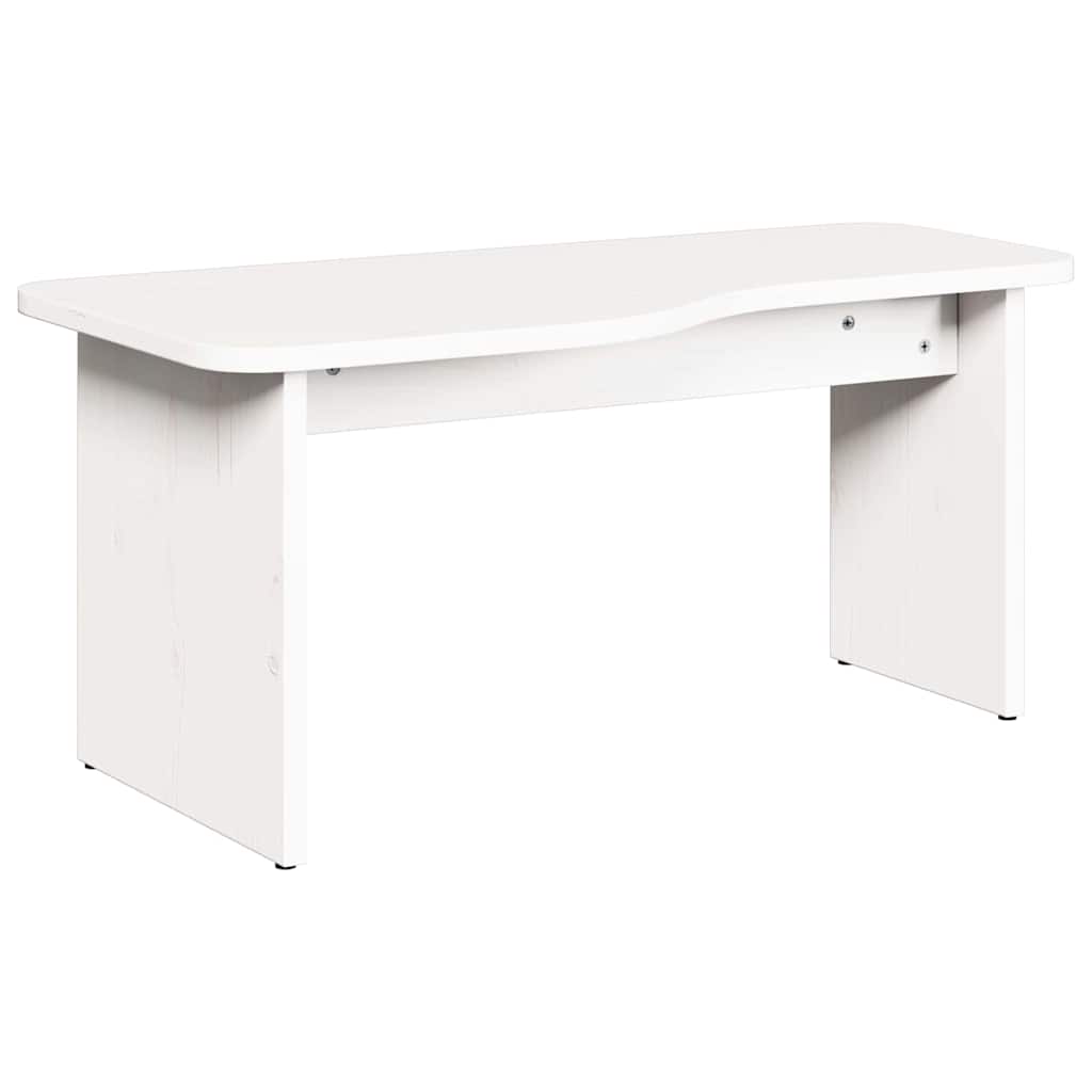 Couchtisch 2 pcs Weiß Massivholz Kiefer