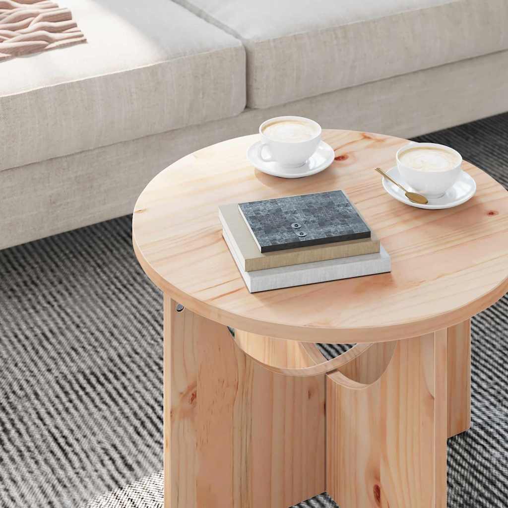 Couchtisch Natur 50 x 50 x 35 cm Massivholz Kiefer
