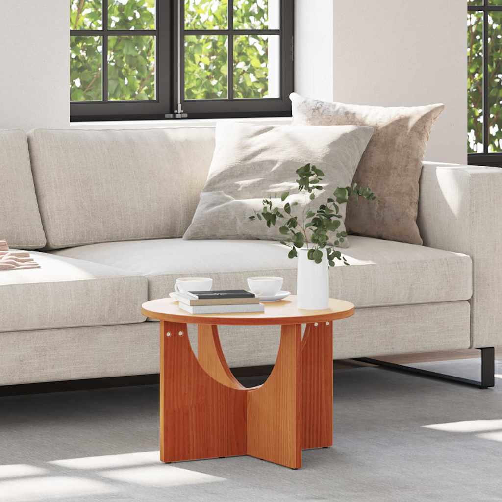 Couchtisch Wachsbraun 50 x 50 x 35 cm Massivholz Kiefer