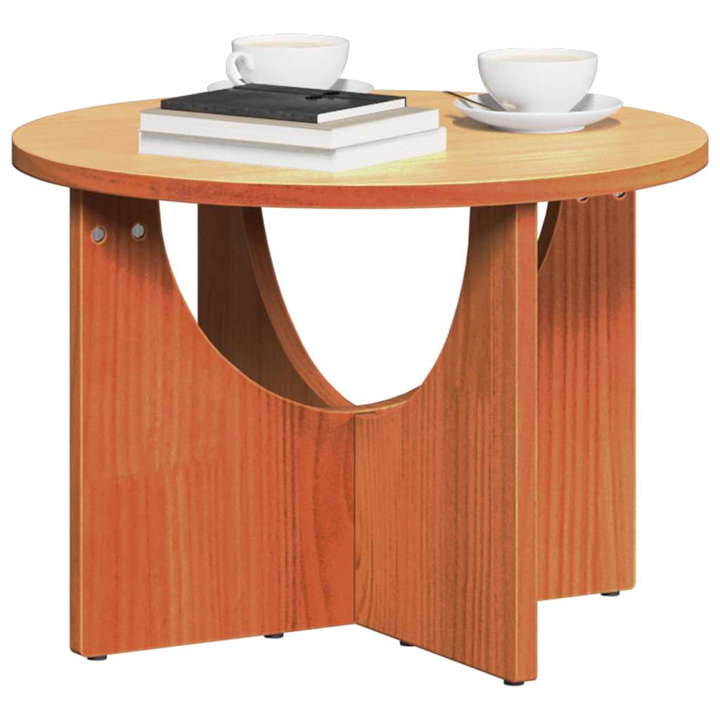 Couchtisch Wachsbraun 50 x 50 x 35 cm Massivholz Kiefer