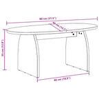 Couchtisch Braun 80 x 40 x 35 cm Massives Kiefernholz