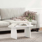 Couchtisch Weiß 80 x 40 x 35 cm Massives Kiefernholz