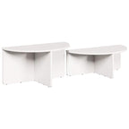 Couchtisch 2 pcs Weiß Massivholz Kiefer