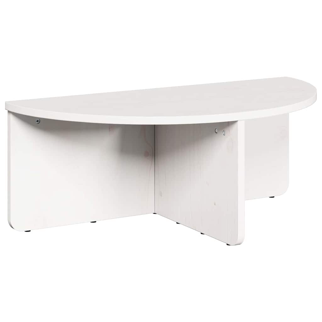 Couchtisch 2 pcs Weiß Massivholz Kiefer