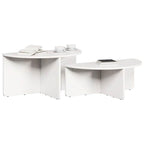 Couchtisch 2 pcs Weiß Massivholz Kiefer