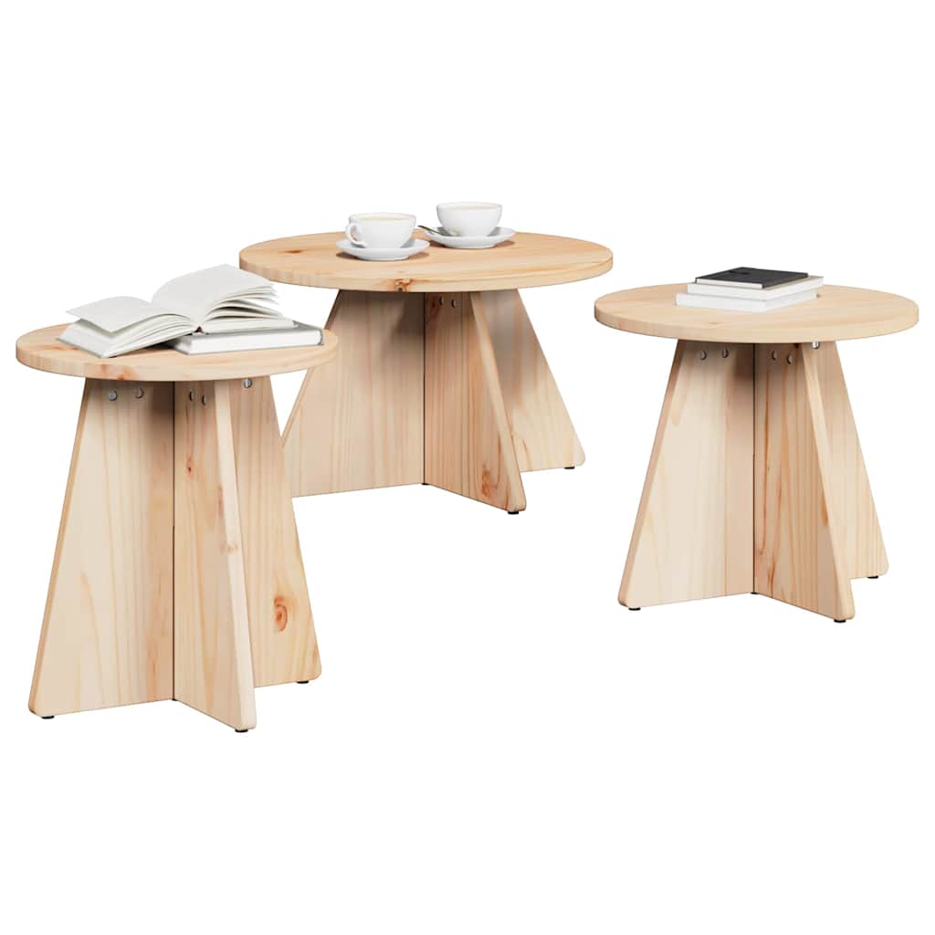 Couchtisch 3 pcs Natur