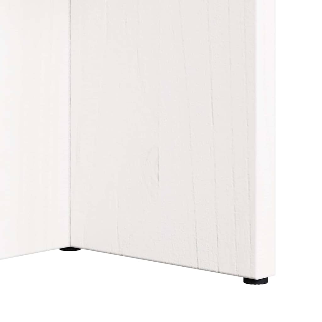 Couchtisch Weiß 80 x 39,5 x 35 cm Massivholz Kiefer
