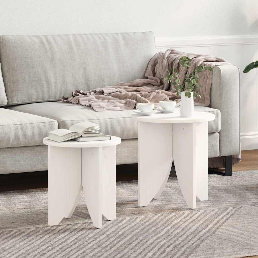 Couchtisch 2 pcs Weiß