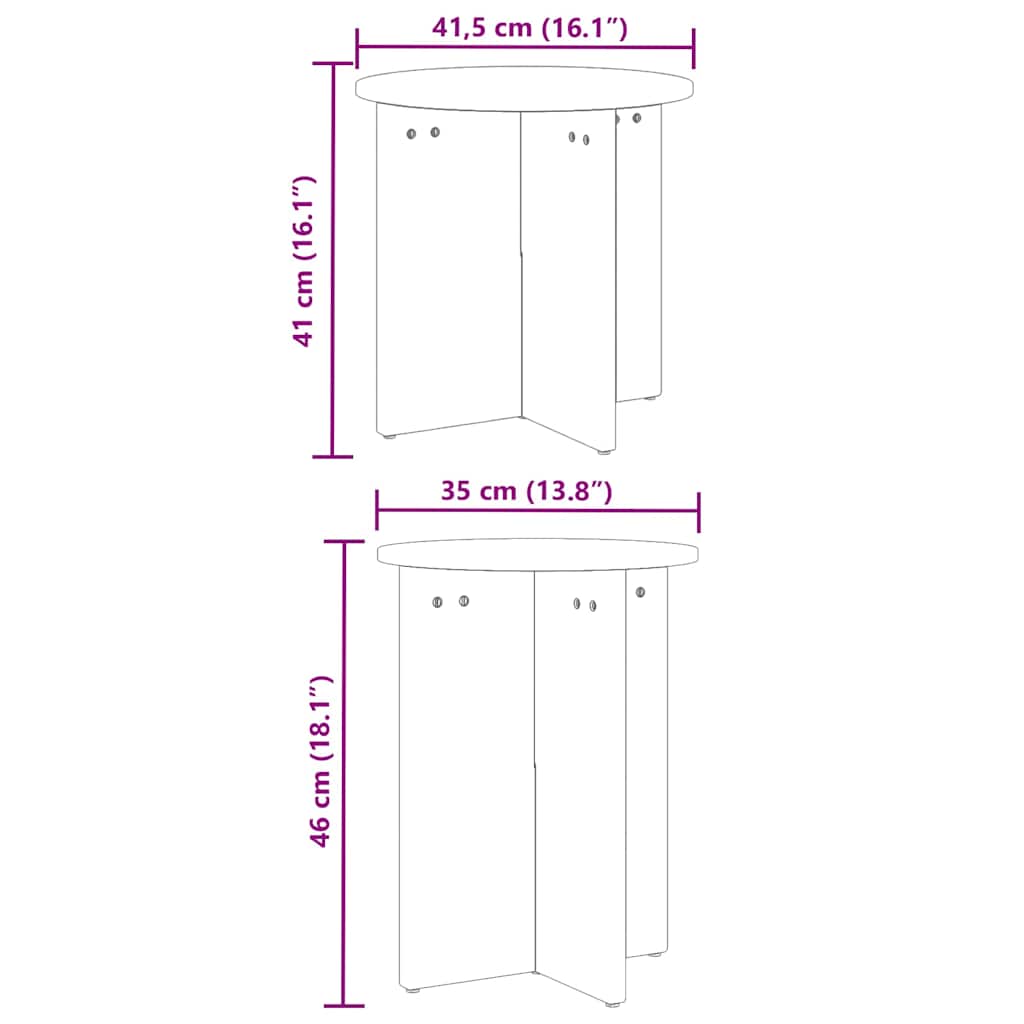Couchtisch 2 pcs Natur