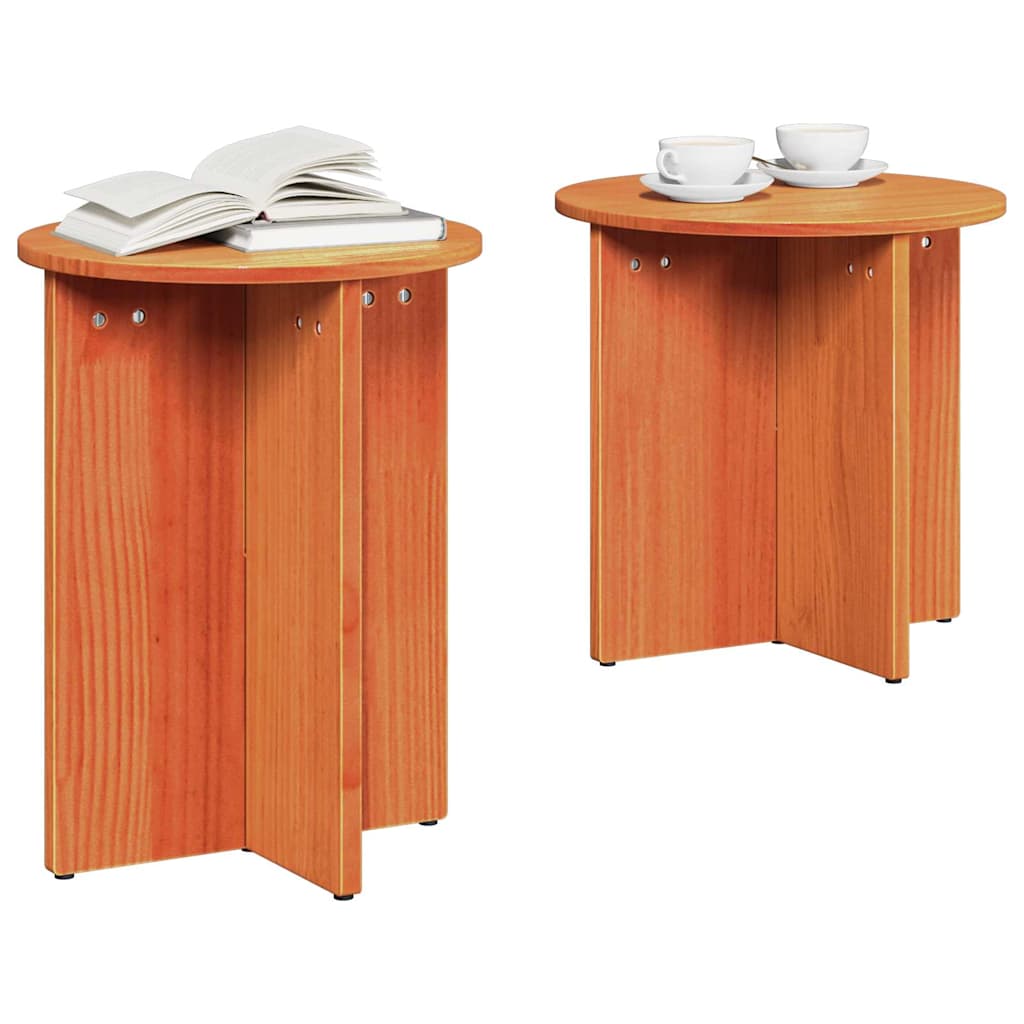 Couchtisch 2 pcs Wachsbraun