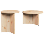 Couchtisch 2 pcs Natur Massivholz Kiefer
