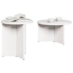 Couchtisch 2 pcs Weiß Massivholz Kiefer