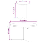 Couchtisch 2 pcs Wachsbraun Massivholz Kiefer