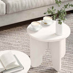 Couchtisch 2 pcs Weiß Massivholz Kiefer