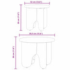 Couchtisch 2 pcs Weiß Massivholz Kiefer